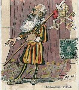 34590 - España Spain - Postcard POSTAL ANTIGUA - POLITICA satirica: SILENO # 3