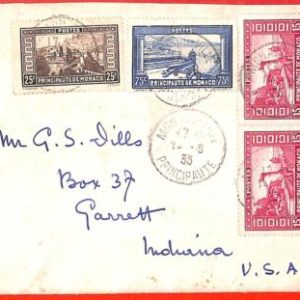 aa1008 - MONACO - Postal History -  COVER to the USA 1933