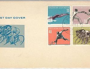 CYCLING sport -  POSTAL HISTORY - LIECHTENSTEIN : FDC Cover 1958