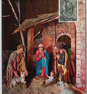 59068  -  VATICANO Vatican - POSTAL HISTORY: MAXIMUM CARD 1966  - XMAS