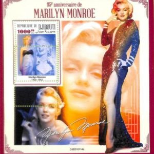A7717 - DJIBOUTI -  ERROR MISPERF Stamp Sheet - 2021 CINEMA Marilyn Monroe