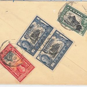 56521  -    CEYLON  - POSTAL HISTORY:  COVER to the USA 1948 - ELEPHANT