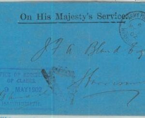 BK0229  - SOUTH AFRICA - POSTAL HISTORY  Army post office - Boer WAR COVER 1902