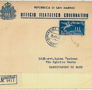 MITHOLOGY  PEGASUS - POSTAL HISTORY: SAN MARINO - FDC COVER 1952
