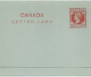 CANADA  -  POSTAL STATIONERY  LETTER CARD : Higgings & Gage #1