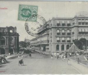 80350  -   CEYLON  - VINTAGE POSTCARD   -  COLOMBO 1909