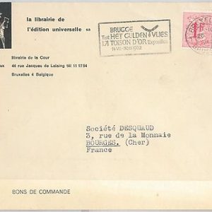 56645  - FAUNA Animals  - BELGIUM -  POSTAL HISTORY: POSTMARK on COVER 1962