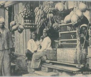 80389  -   CEYLON  - VINTAGE POSTCARD   -  Ethnic: FRUIT MARKET