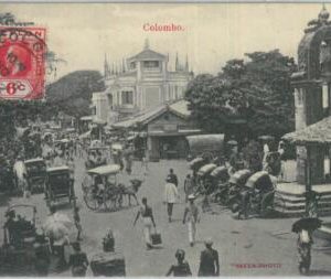 80351  -   CEYLON  - VINTAGE POSTCARD   -  COLOMBO 1912
