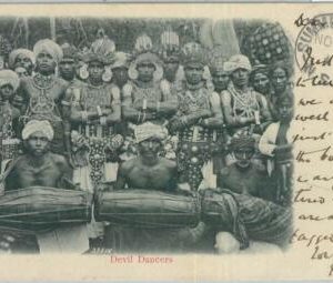 80384  -   CEYLON  - VINTAGE POSTCARD   -   Ethnic: DEVIL DANCERS   1901
