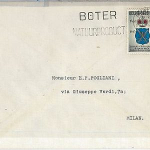 59856  -  BELGIUM  - POSTAL HISTORY: COVER to ITALY  1963 -  BUTTER  Gastronomy