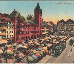 57604 -  SWITZERLAND -  Vintage Postcard - Basel-Stadt: BASEL  1928  MARKET