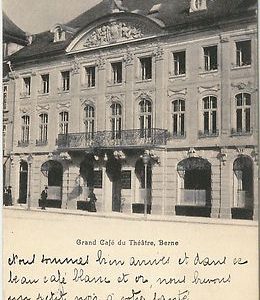 57641 -  SWITZERLAND -  Vintage Postcard - BERN 1908 - Cafe du THEATRE