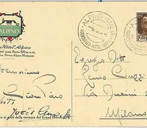 MOUNTAINEERING -  POSTAL HISTORY - ITALY: Special postmark on POSTCARD