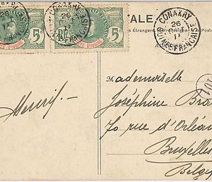 56544 - Ivory Coast  Côte d'Ivoire - POSTAL HISTORY: POSTCARD to BELGIUM 1911