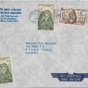 59361 - Afrique occidentale française SENEGAL - POSTAL HISTORY: COVER to ITALY