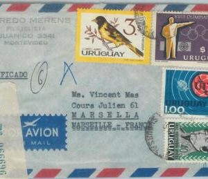 75667 - URUGUAY - Postal History -  REGISTERED COVER  Olympic Games SHOOTING
