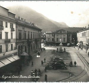 73131 - CARTOLINA d'Epoca LECCO Citta'  -  Piazza GARIBALDI 1952