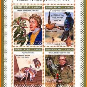 A6885 - SIERRA LEONE, Fehler 2018 MISSPERF MINIATUR S: W. Burchell, Fauna,...