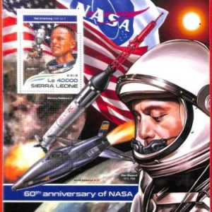 A4729 - SIERRA LEONE - FEHLER MISPERF: 2018, Neil Armstrong, Nasa, Astronomie