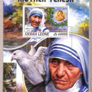 A4676 -SIERRA LEONE -ERROR MIPERF, Souvenir s: 2018 Mutter Theresa, Nobelpreis