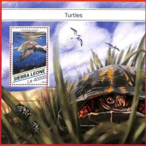 A4678 - SIERRA LEONE - ERROR MIPERF, Sonderblock: 2018, Schildkröten,...
