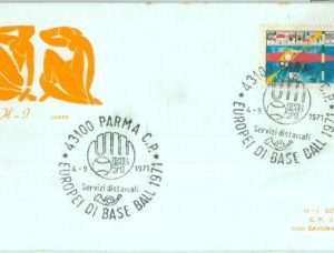 86888 - ITALY - POSTAL HISTORY - Special postmark on COVE - SPORT Baseball  1971