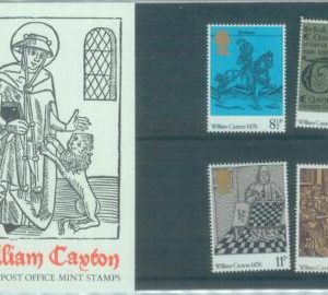 86955 - GB - STAMP official presentation folder - 1976 William Caxton CHESS