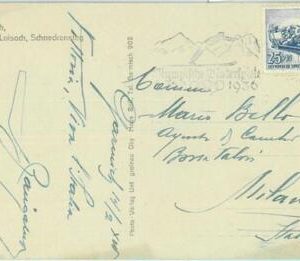 86944 - GERMANY - Postal History - WINTER OLYMPICS single stamp on postcard 1936