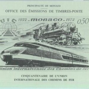 86962 - MONACO - POSTAL HISTORY - 1972 Official Stamp Information Leaflet TRAINS