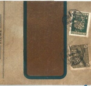 71983 -  ITALIA: FIUME - STORIA POSTALE  - Francobolli su  BUSTA  1923