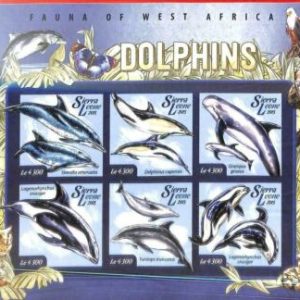 A4760 - SIERRA LEONE - ERROR IMPERF: 2015, delfines, serpientes, pájaros,...