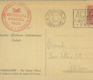 87471 - ITALY - Postal History - SPECIAL EVENT Postcard 1926 AVIATION Padova