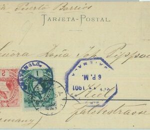 86021 - GUATEMALA - POSTAL HISTORY - POSTCARD to GERMANY 1901 - Nice Postmark