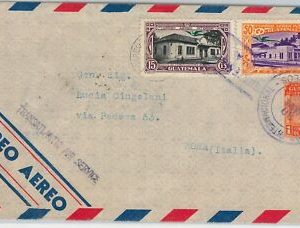 40326 - GUATEMALA - POSTAL HISTORY - TRANSATLANTIC AIRMAIL COVER to ITALY   1946
