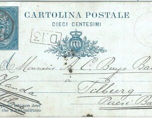72038 - SAN MARINO - Storia Postale: INTERO POSTALE  Sassone # C1A a OLANDA 1889