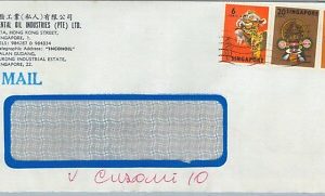 61335  - SINGAPORE - POSTAL HISTORY - AIRMAIL COVER to ITALY