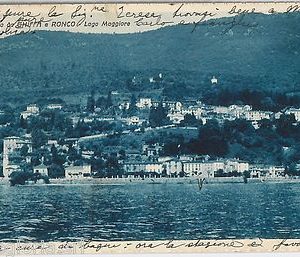 55772  -- CARTOLINA d'Epoca - LAGO MAGGIORE:  Ghiffa e Ronco 1934