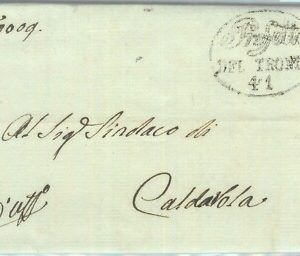 85688  - REGNO - Storia Postale - BUSTA prefilatelica - MACERATA:  Tronto 1810