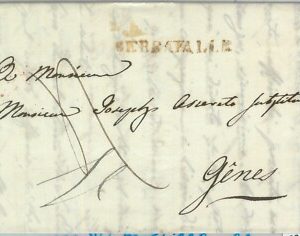 82330 - REGNO - Storia Postale - BUSTA prefilatelica: Serravalle Scrivia AL 1837