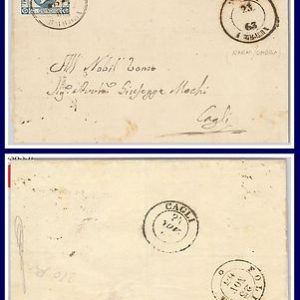 53835 - ITALIA REGNO - Storia Postale: Sassone 13 su BUSTA da NARNI 1863 - BELLA