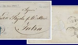 53836  - ITALIA REGNO - Storia Postale: Sassone 13 su BUSTA da RHO  1863