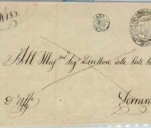 82331 - REGNO - Storia Postale - BUSTA prefilatelica: Migliaro FISCAGLIA FE 1858