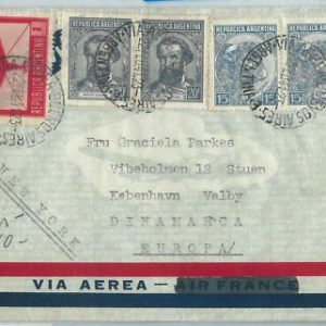 73778 - ARGENTINA - POSTAL HISTORY -  COVER to DENMARK - LATI  flight  1941