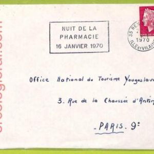 af9857 - FRANCE - POSTAL HISTORY - COVER - 1970, MEDICINE Chemist