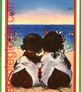 ah2137 - VINTAGE POSTCARD  -  Ethnic American - Two loving hearts
