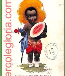 ah2092 - VINTAGE POSTCARD Postal Antigua -  Ethnic American - 1906