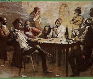 ah2133 - VINTAGE POSTCARD Postal Antigua  -  Ethnic American CARD GAME
