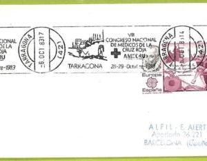 af9735 - SPAIN - POSTAL HISTORY - Cover - 1983, MEDICINE Red Cross