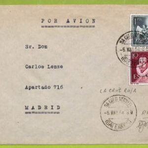 af9737 - SPAIN - POSTAL HISTORY - Cover - 1954,MEDICINE Red Cross, RRRR
